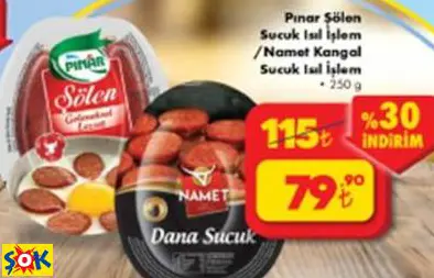 PINAR ŞÖLEN SUCUK ISIL İŞLEM/NAMET SUCUK ISIL İŞLEM 250GR